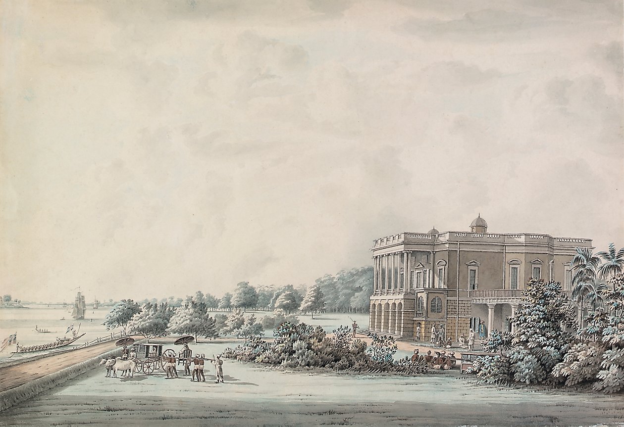 Lady Teignmouth "s garden house on the banks of the Hooghly, Calcutta, after 1797dani af Hubert Cornish