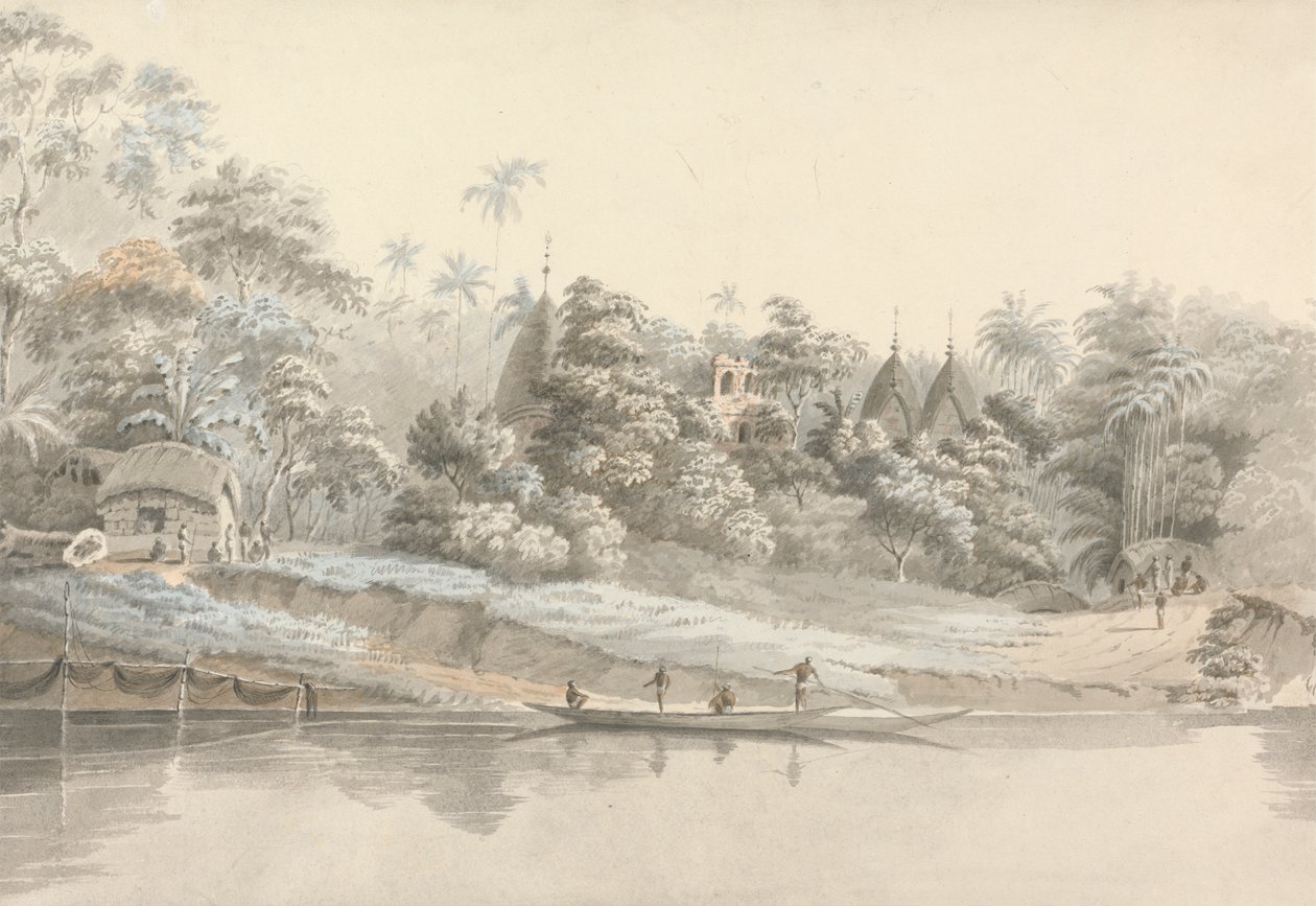 Landsby ved Colna (Indien) af Hubert Cornish
