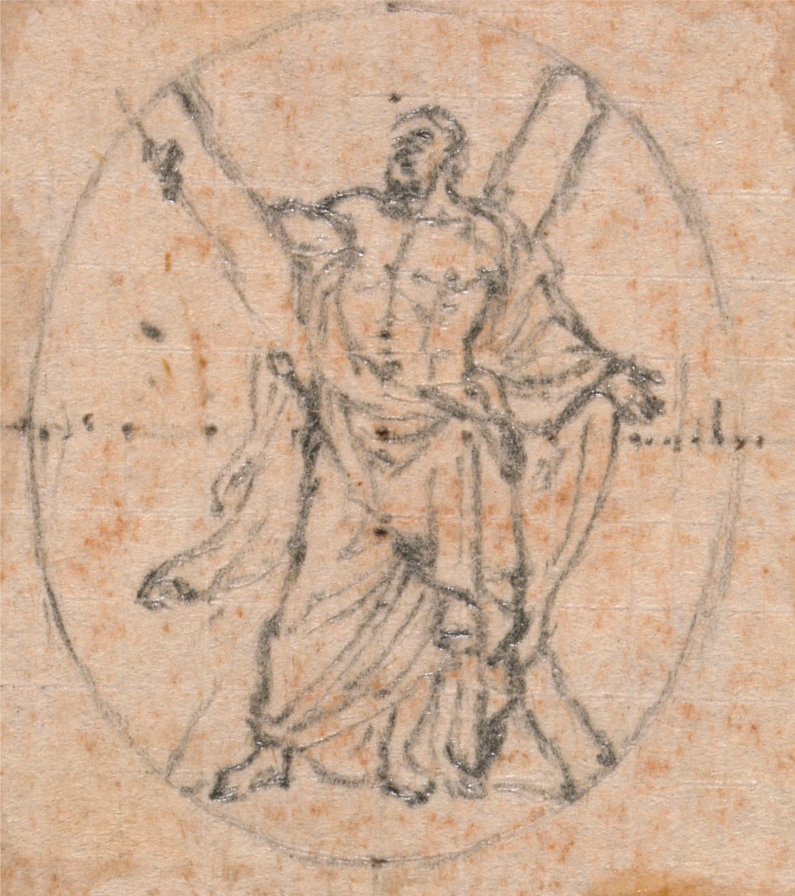 Design til en medalje: St. Andrew af Hubert Francois Gravelot