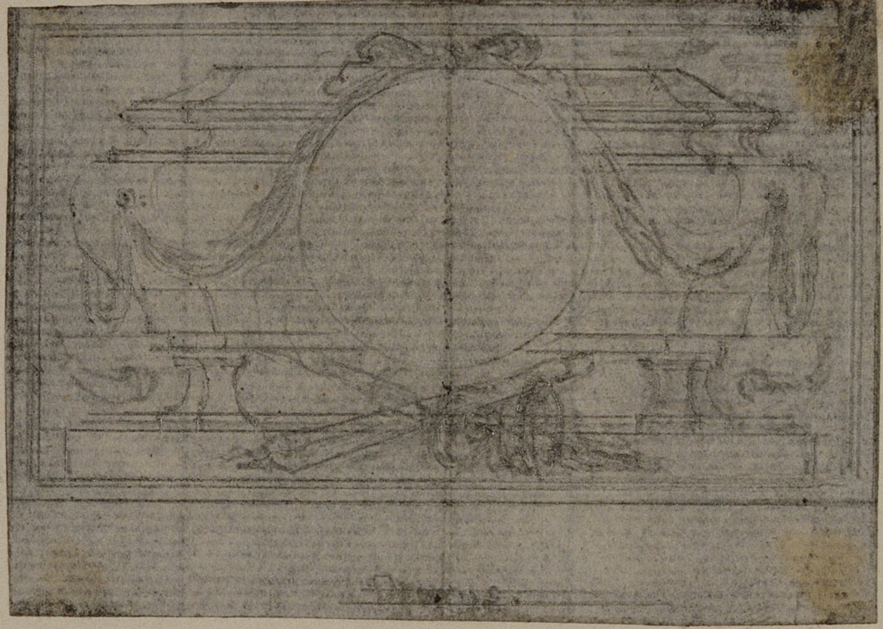 Studie til En Tête Vignette i Tacitus "Tiberius, eller de seks første bøger af Annalerne", Bog IV af Hubert Francois Gravelot