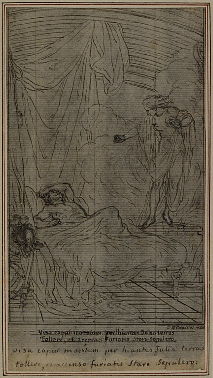 Studie til Lucains "La Pharsale", Canto III af Hubert Francois Gravelot