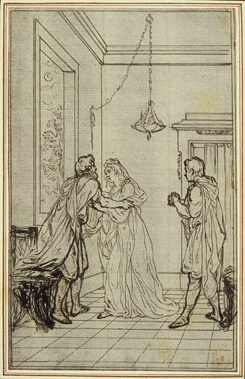 Studie til Lucains "La Pharsale", Canto II af Hubert Francois Gravelot