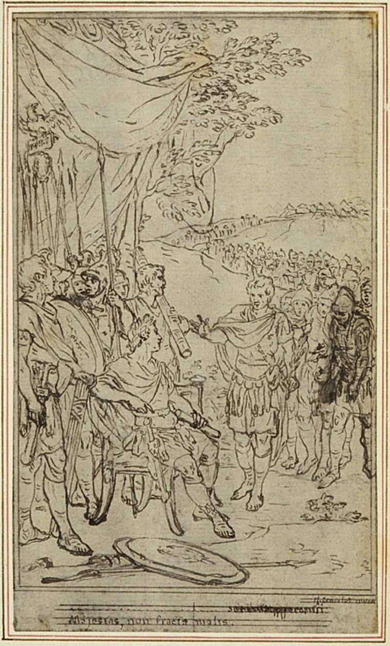 Studie til Lucains "La Pharsale", Canto IV af Hubert Francois Gravelot