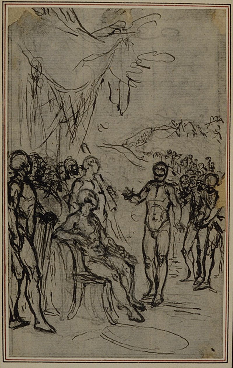 Studie til Lucains "La Pharsale", Canto IV af Hubert Francois Gravelot