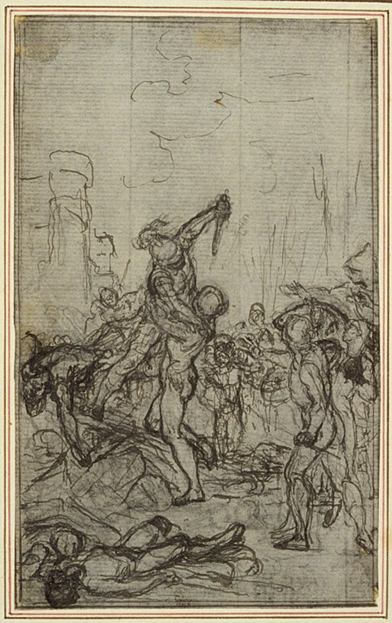 Studie til Lucains "La Pharsale", Canto IV af Hubert Francois Gravelot