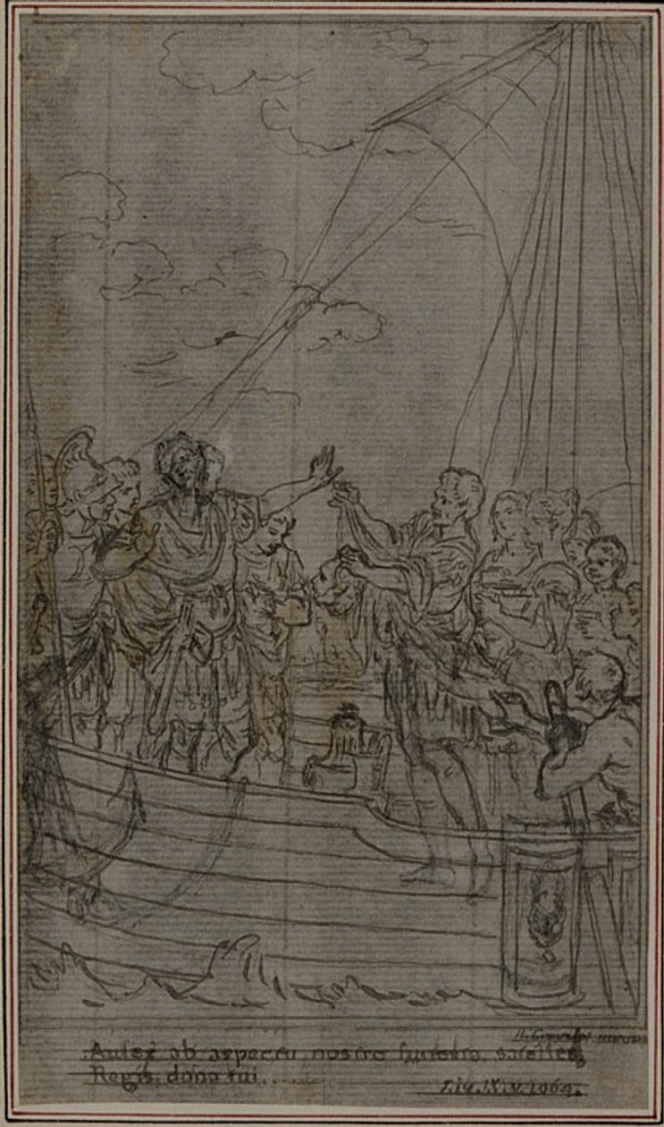 Studie til Lucains "La Pharsale", Canto IX af Hubert Francois Gravelot