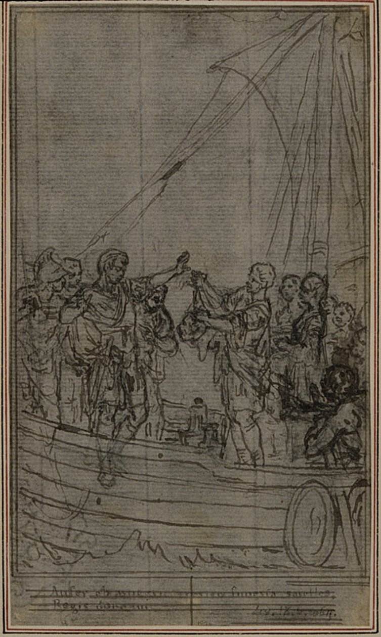 Studie til Lucains "La Pharsale", Canto IX af Hubert Francois Gravelot