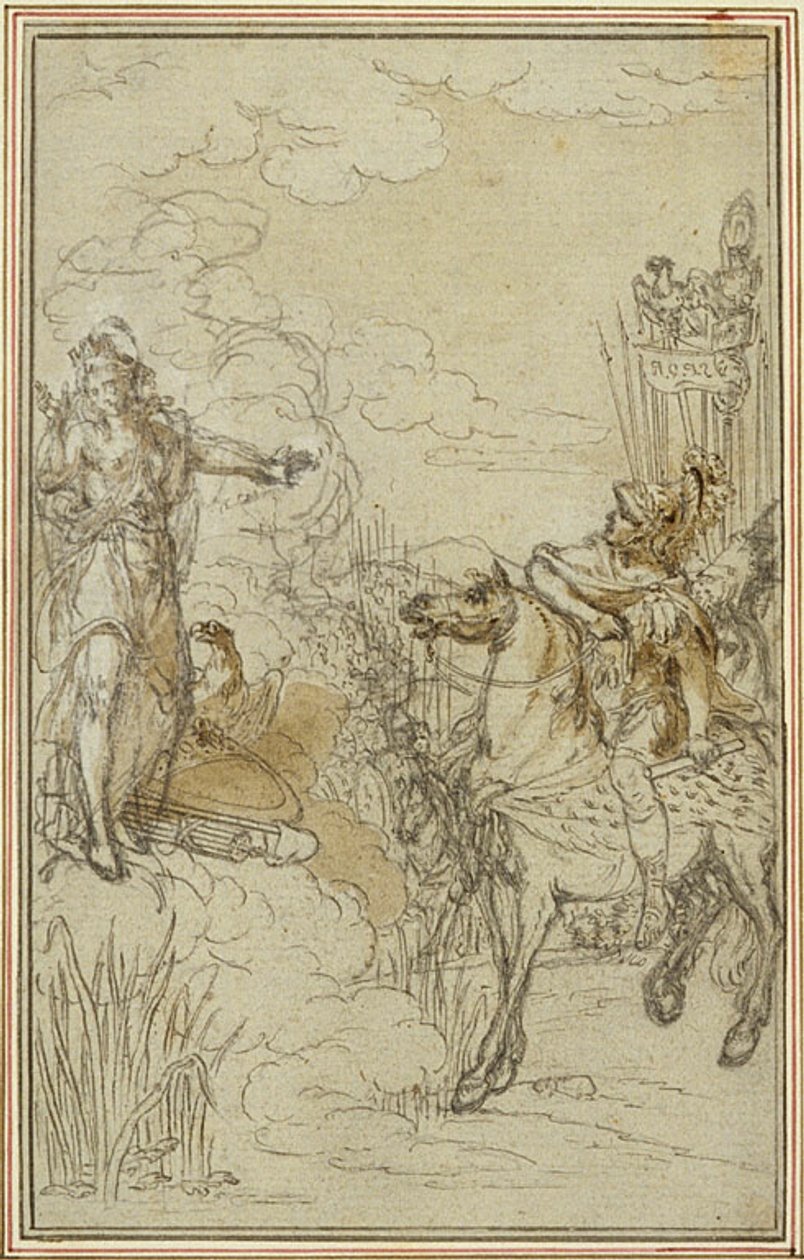 Studie til Lucains "La Pharsale", Canto I af Hubert Francois Gravelot