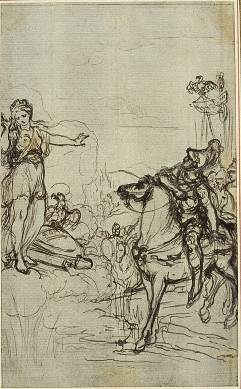 Studie til Lucains "La Pharsale", Canto I af Hubert Francois Gravelot
