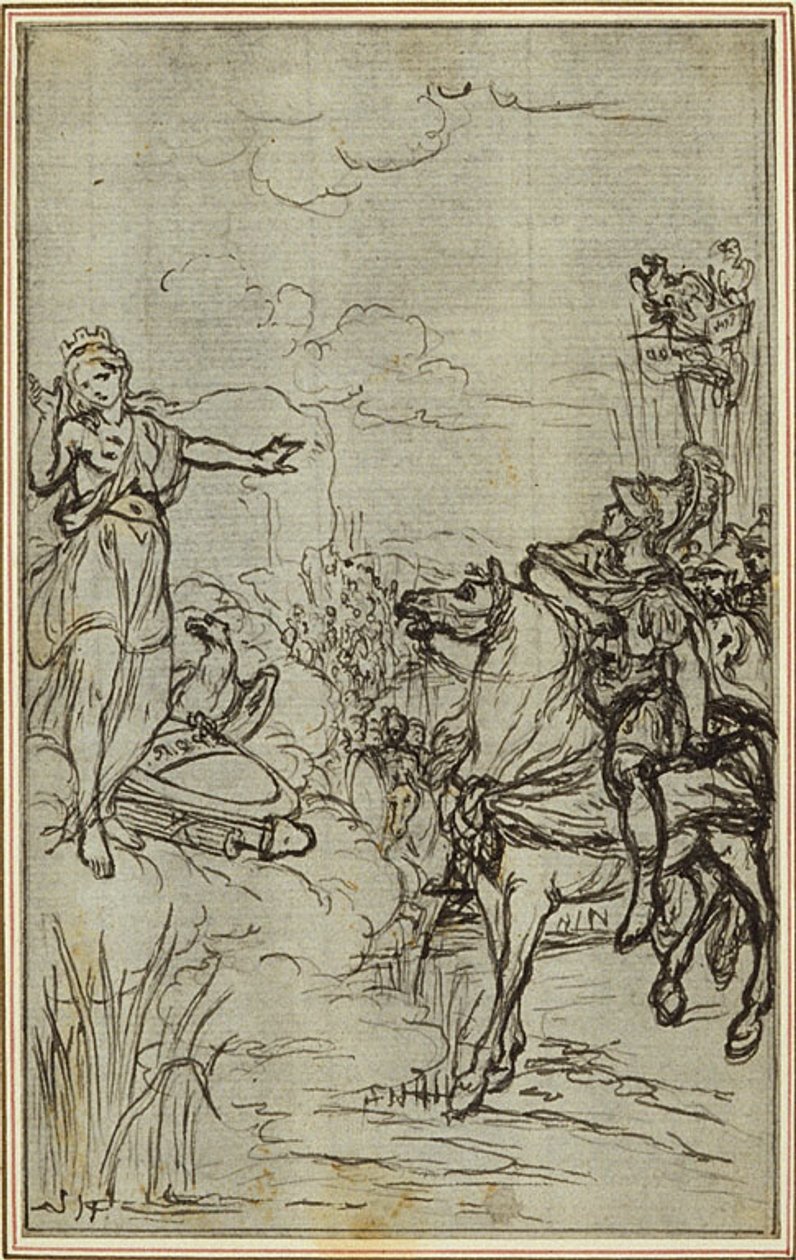 Studie til Lucains "La Pharsale", Canto I af Hubert Francois Gravelot