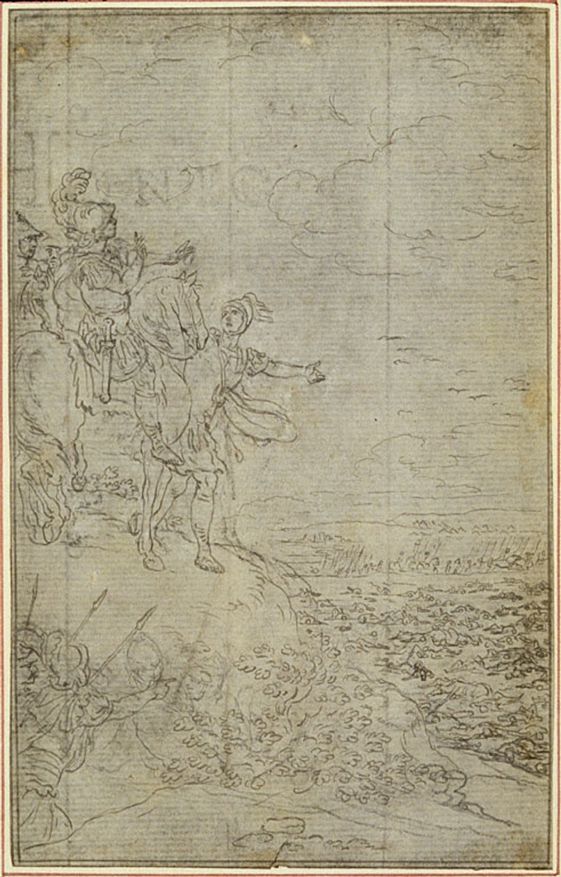 Studie til Lucains "La Pharsale", Canto VII af Hubert Francois Gravelot
