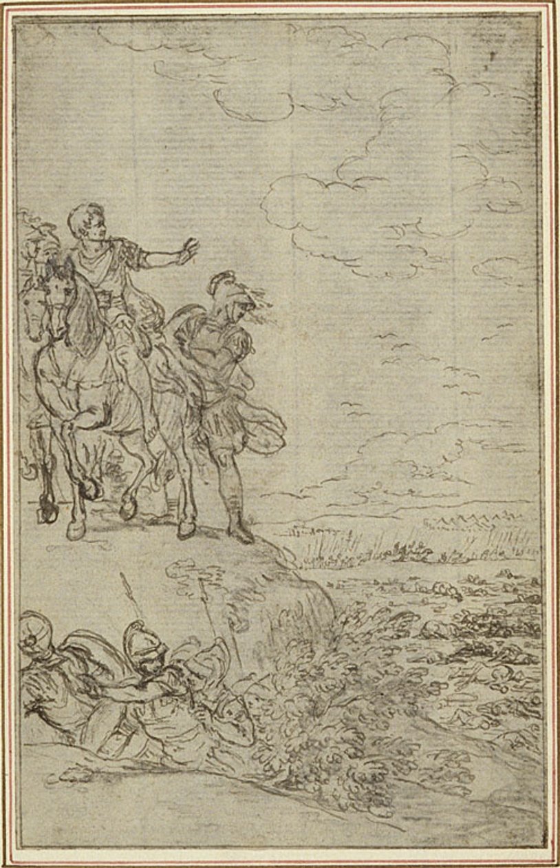 Studie til Lucains "La Pharsale", Canto VII af Hubert Francois Gravelot