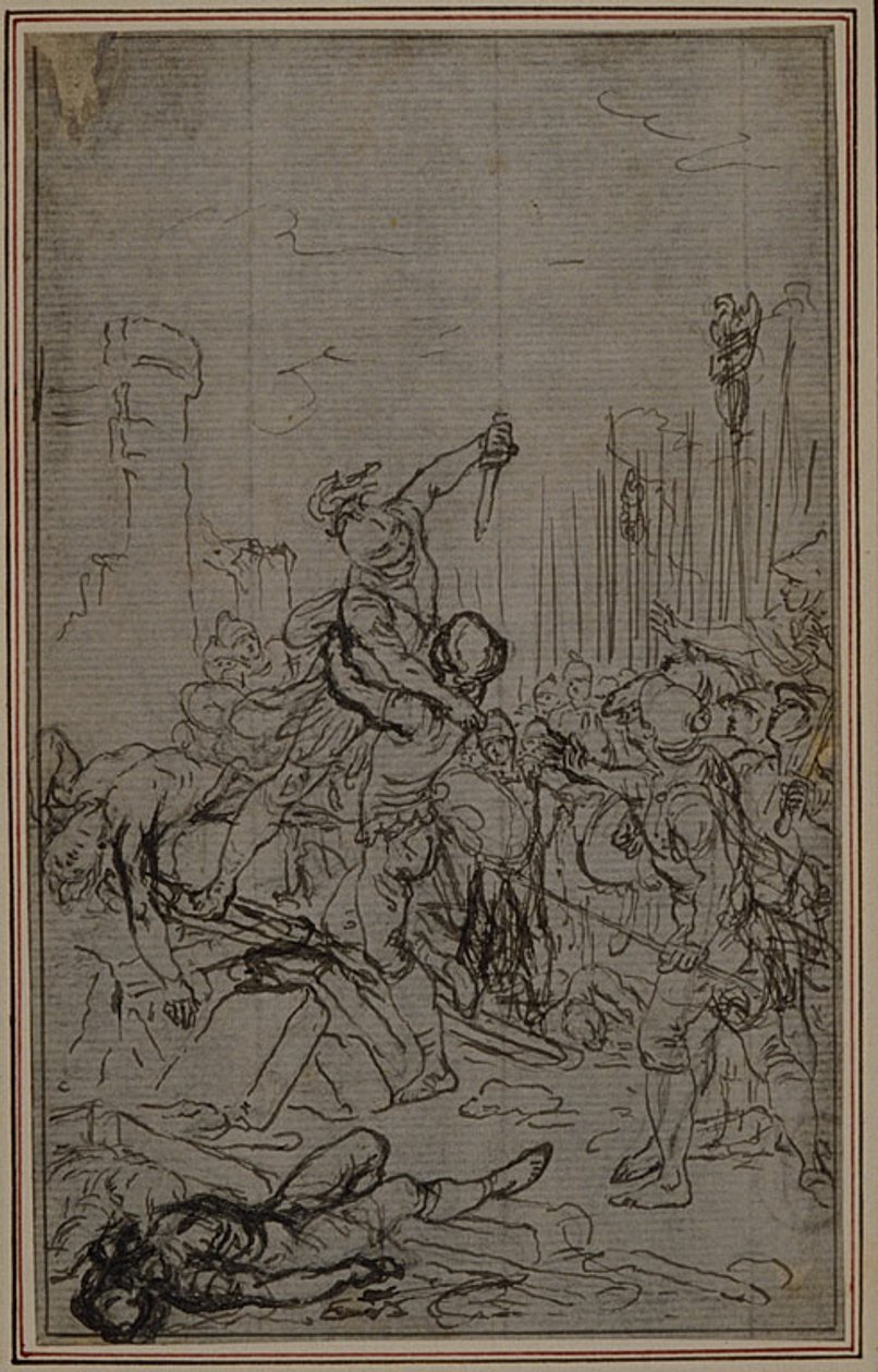 Studie til Lucains "La Pharsale", Canto VI af Hubert Francois Gravelot