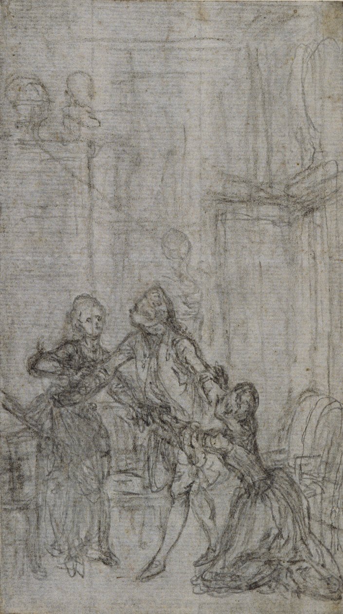 Studie til vignet-forsidebillede i Charles-Simon Favarts "L