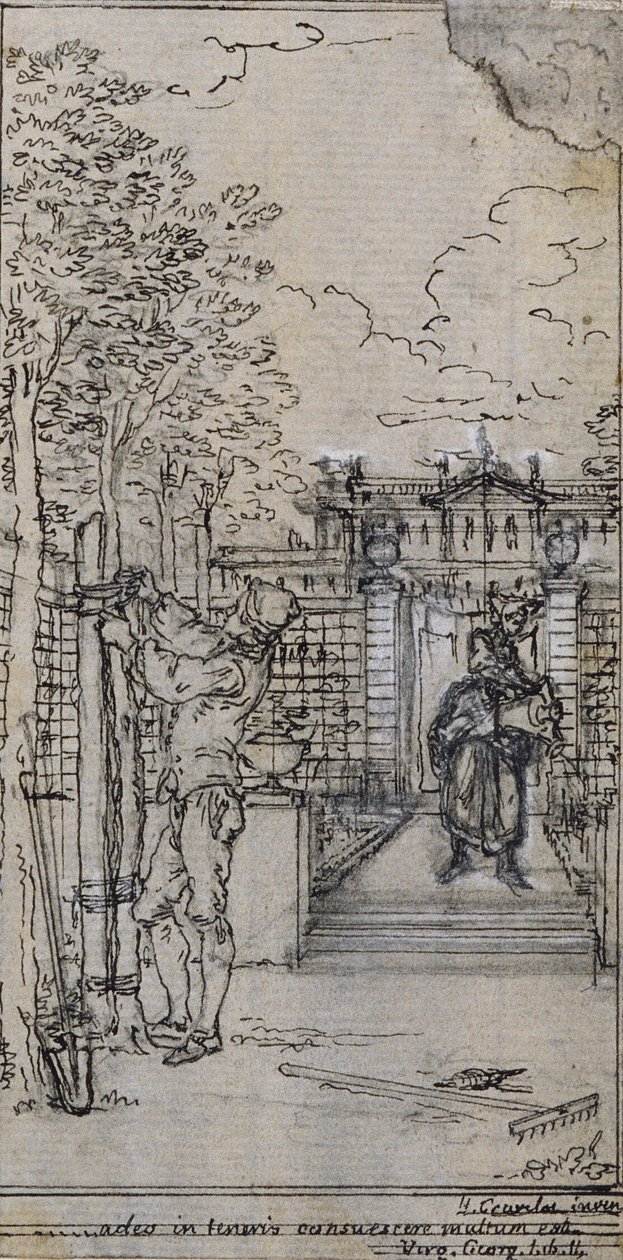 Studie til vignet-frontbillede i Poncelets "Principes Generaux pour Servir à l
