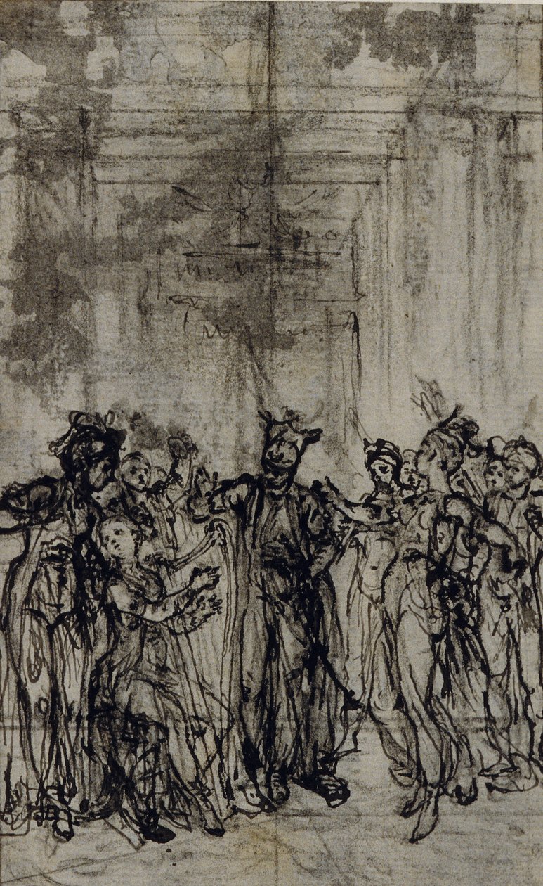 Studie til vignet i Jean François Marmontels "Contes Moraux" af Hubert Francois Gravelot