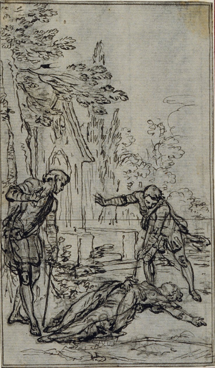 Studie til vignet i Voltaires "La Pucelle d