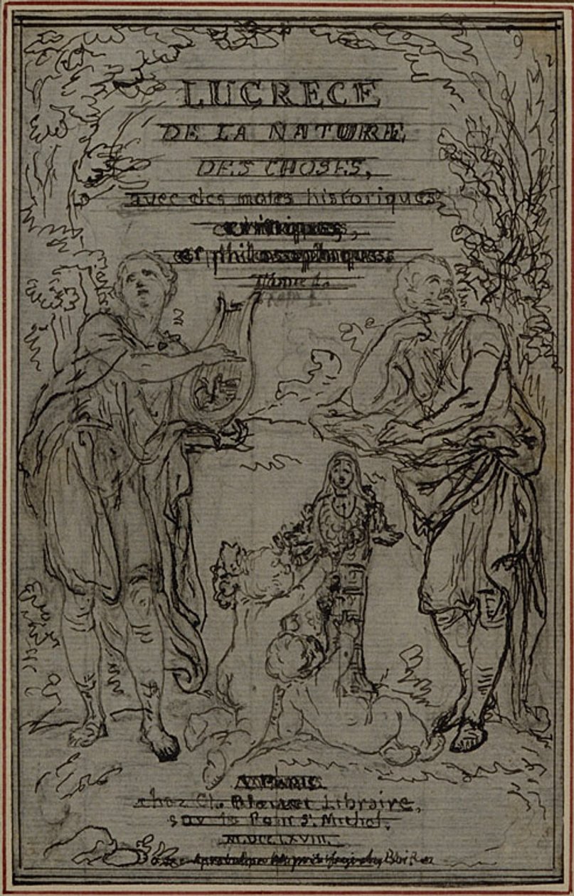 Studie til vignet-forsiden af Lucretius