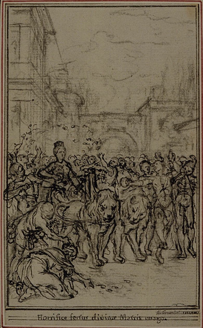 Studie til vignet-forsiden af Lucretius