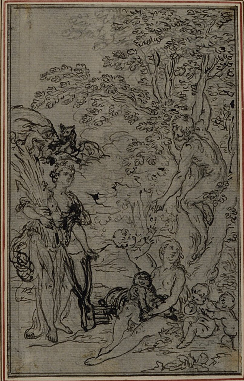 Studie til vignetten i Lucretius