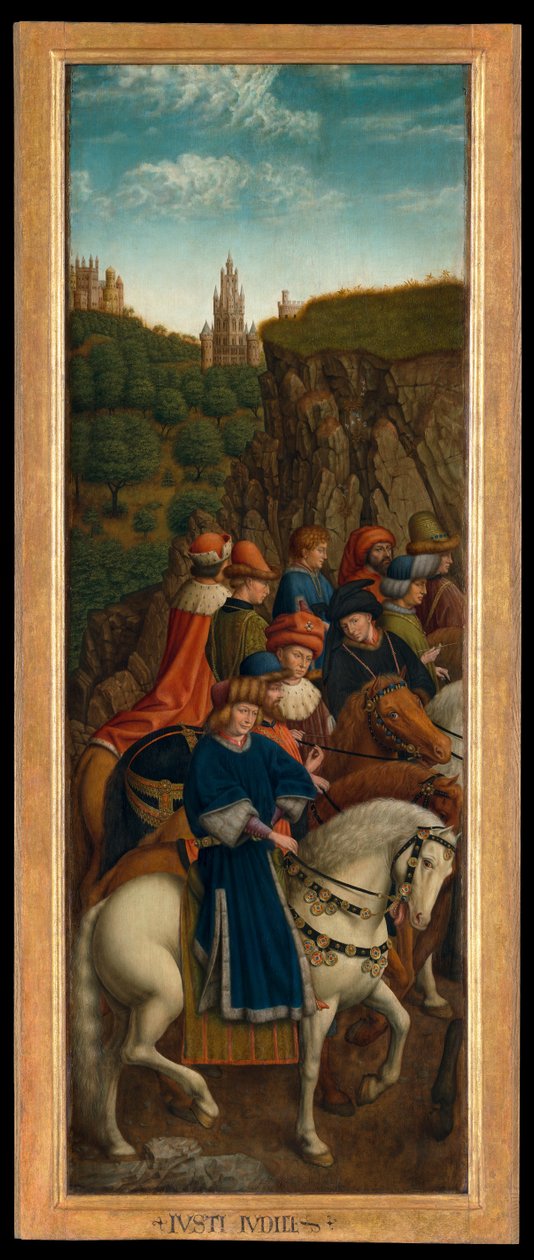De retfærdige dommere, nederste venstre panel af Gent-altertavlen af Hubert & Jan van (1390 1441) (after) Eyck
