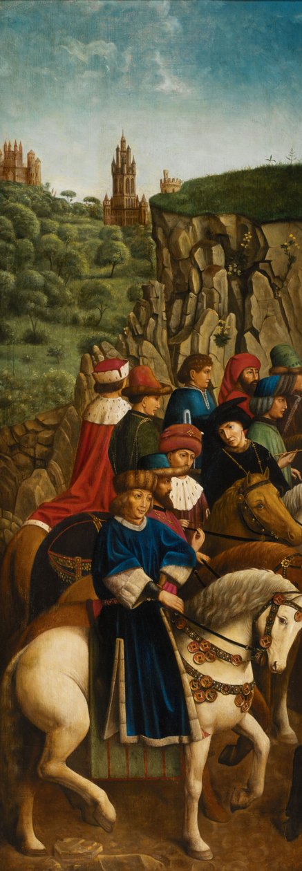 De retfærdige dommere, nederste venstre panel af Gent-altertavlen af Hubert & Jan van (1390 1441) (after) Eyck