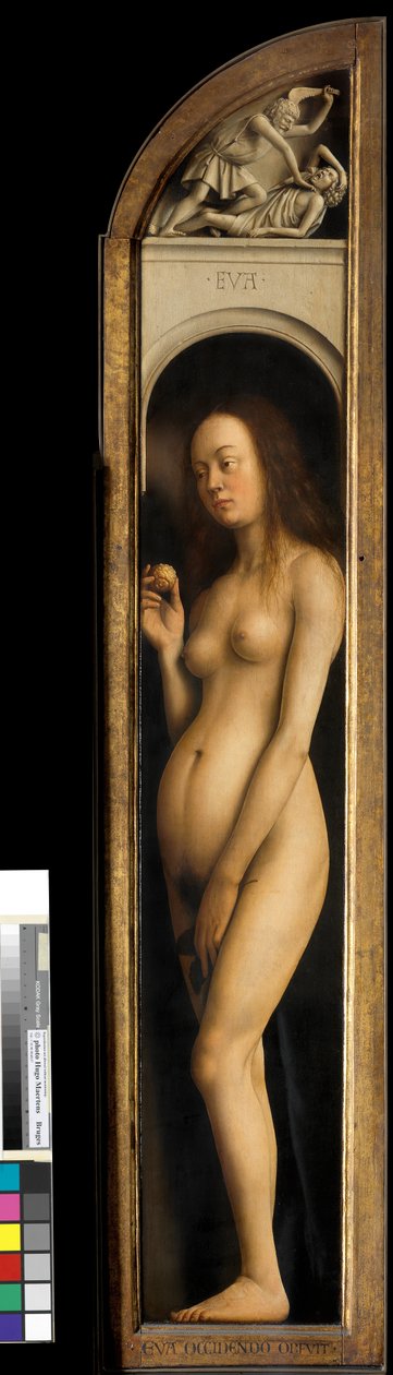 Eva, detalje fra venstre fløj af Gent-altertavlen af Hubert & Jan van (1390 1441) Eyck