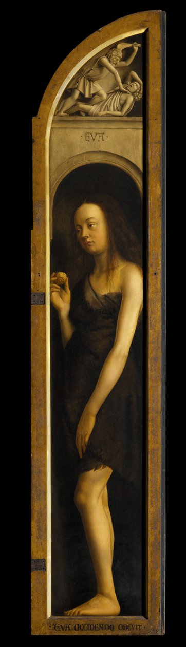 Eve, gengivelse af panelet på højre fløj af Gent-altertavlen (olie på panel) (se 472324) af Hubert & Jan van (1390 1441) (after) Eyck