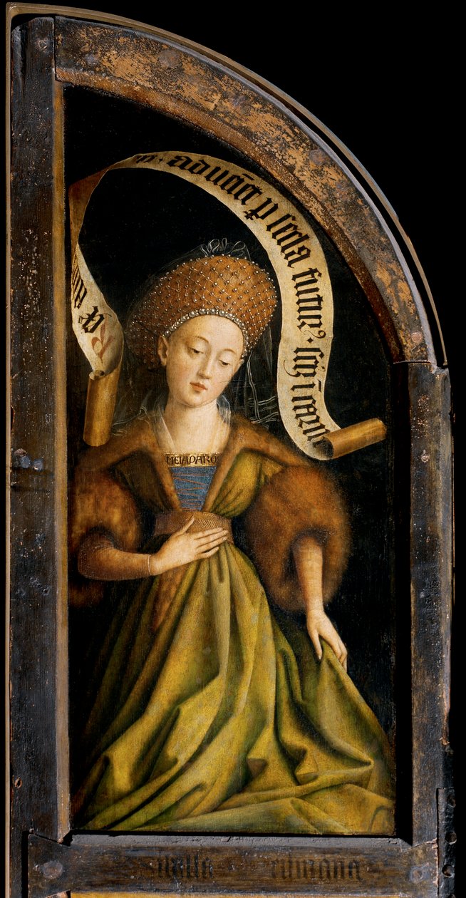 Cumaean Sibyl, fra ydersiden af højre fløj af Gent-altertavlen af Hubert & Jan van (1390 1441) Eyck