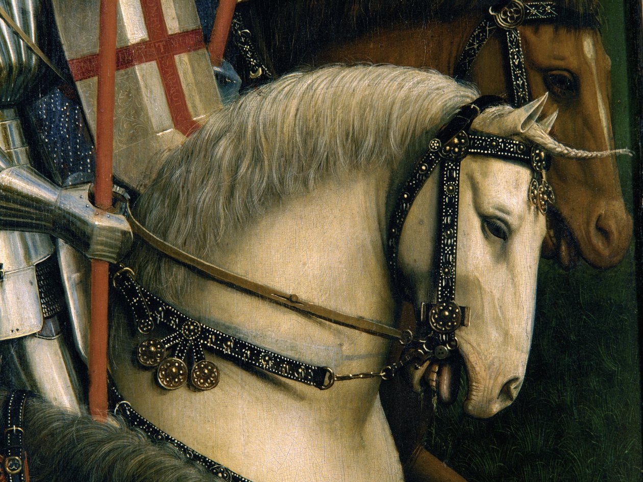 Detalje fra Kristi riddere, fra Gent-altertavlen af Hubert & Jan van (1390 1441) Eyck