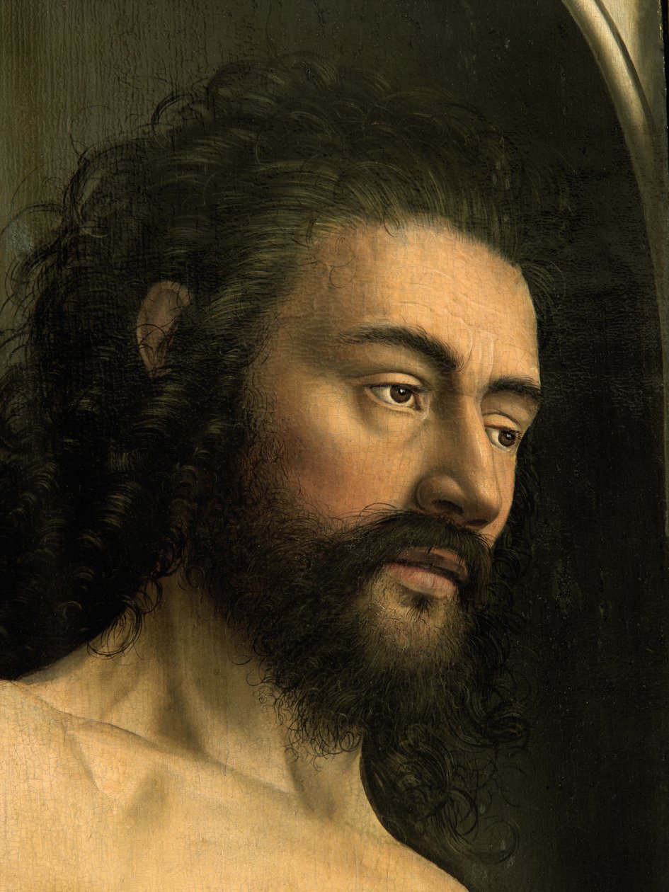 Detalje af Adam, fra venstre fløj af Gent-altertavlen af Hubert & Jan van (1390 1441) Eyck