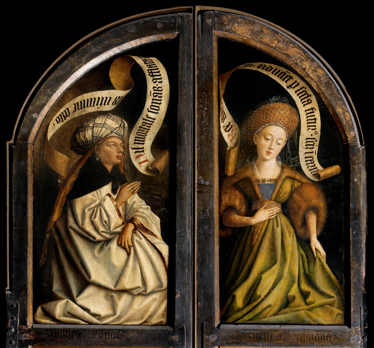 Erythraean Sibyl og Cumaean Sibyl, fra ydersiden af venstre fløj af Gent-altertavlen af Hubert & Jan van (1390 1441) Eyck