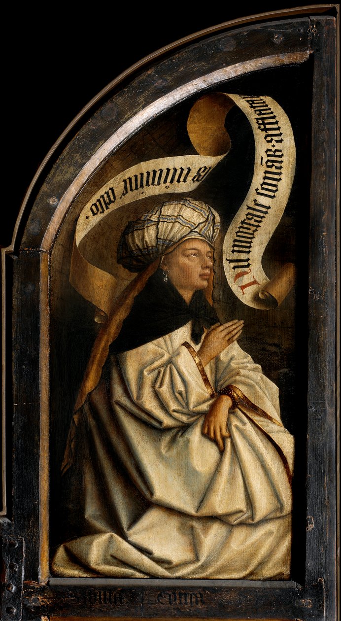Erythraean Sibyl, fra ydersiden af venstre fløj af Gent-altertavlen af Hubert & Jan van (1390 1441) Eyck