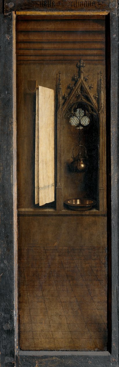 Panel fra ydersiden af højre lukker på Gent-altertavlen af Hubert & Jan van (1390 1441) Eyck