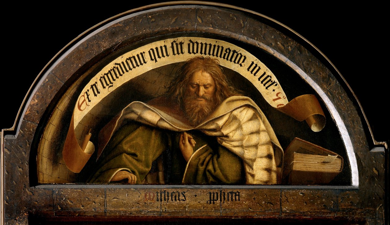 Profeten Micah, fra ydersiden af højre fløj af Gent-altertavlen af Hubert & Jan van (1390 1441) Eyck