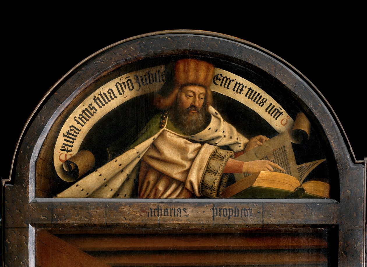 Profeten Zacharias, fra ydersiden af venstre fløj af Gent-altertavlen af Hubert & Jan van (1390 1441) Eyck