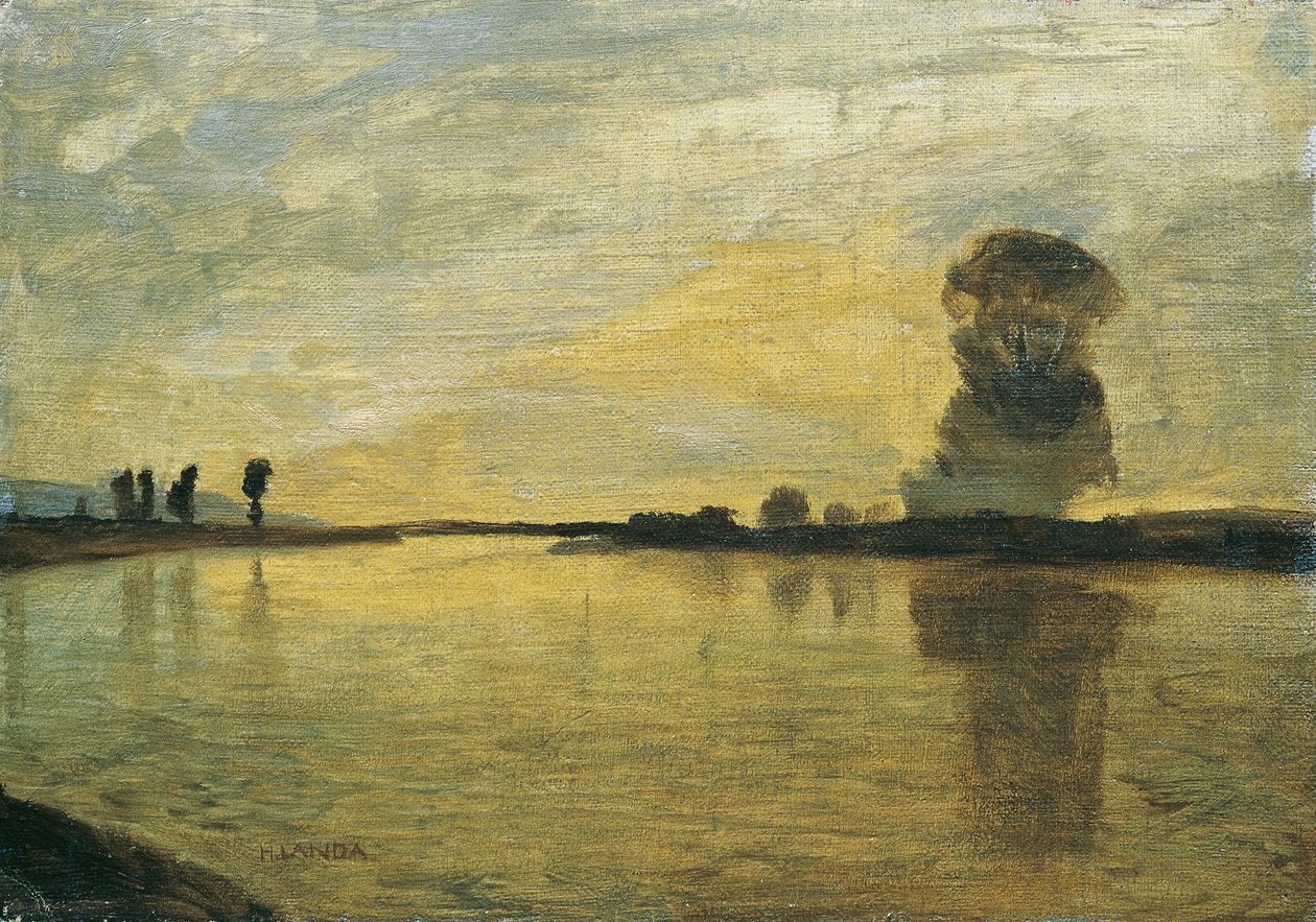 Donau landskab af Hubert Landa