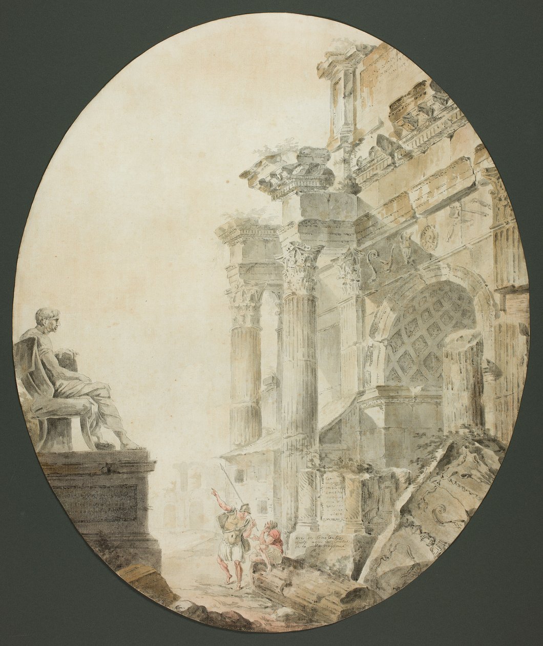 Konstantinbuen med statue af Nero af Hubert Robert