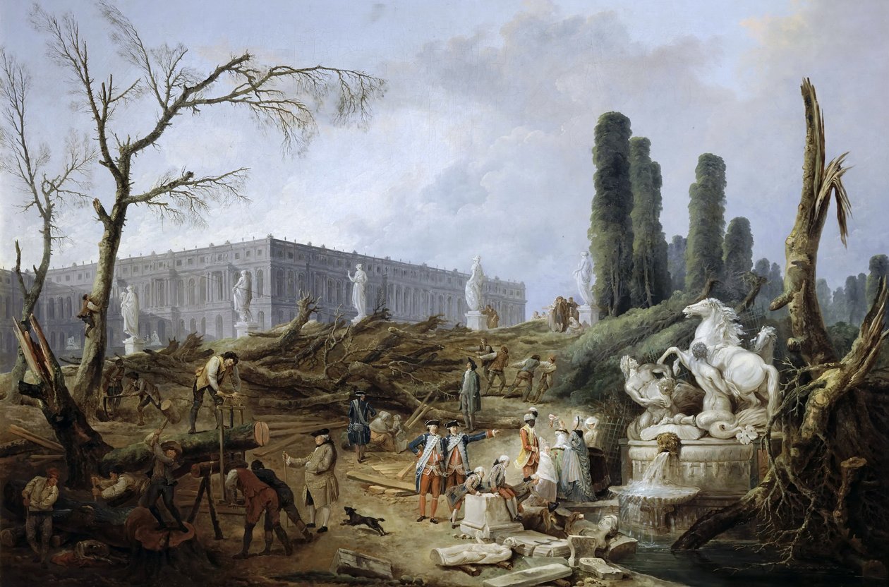 Bosquet af Apollons bade af Hubert Robert