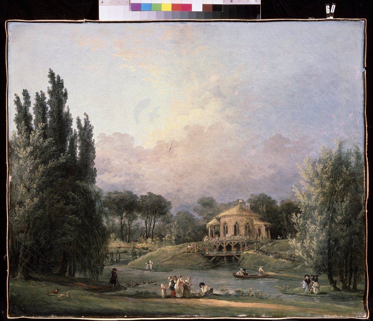 I en park. Maleri af Hubert Robert (1733-1808), olie på lærred, ca. 1770-1780, fransk kunst. State Museum Arkhangelskoye Estate, Moskva. af Hubert Robert