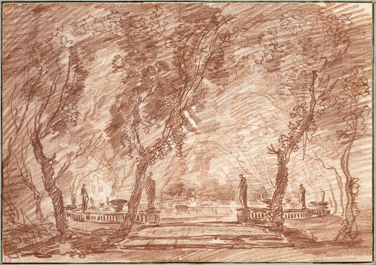 Springvand i parken af Hubert Robert