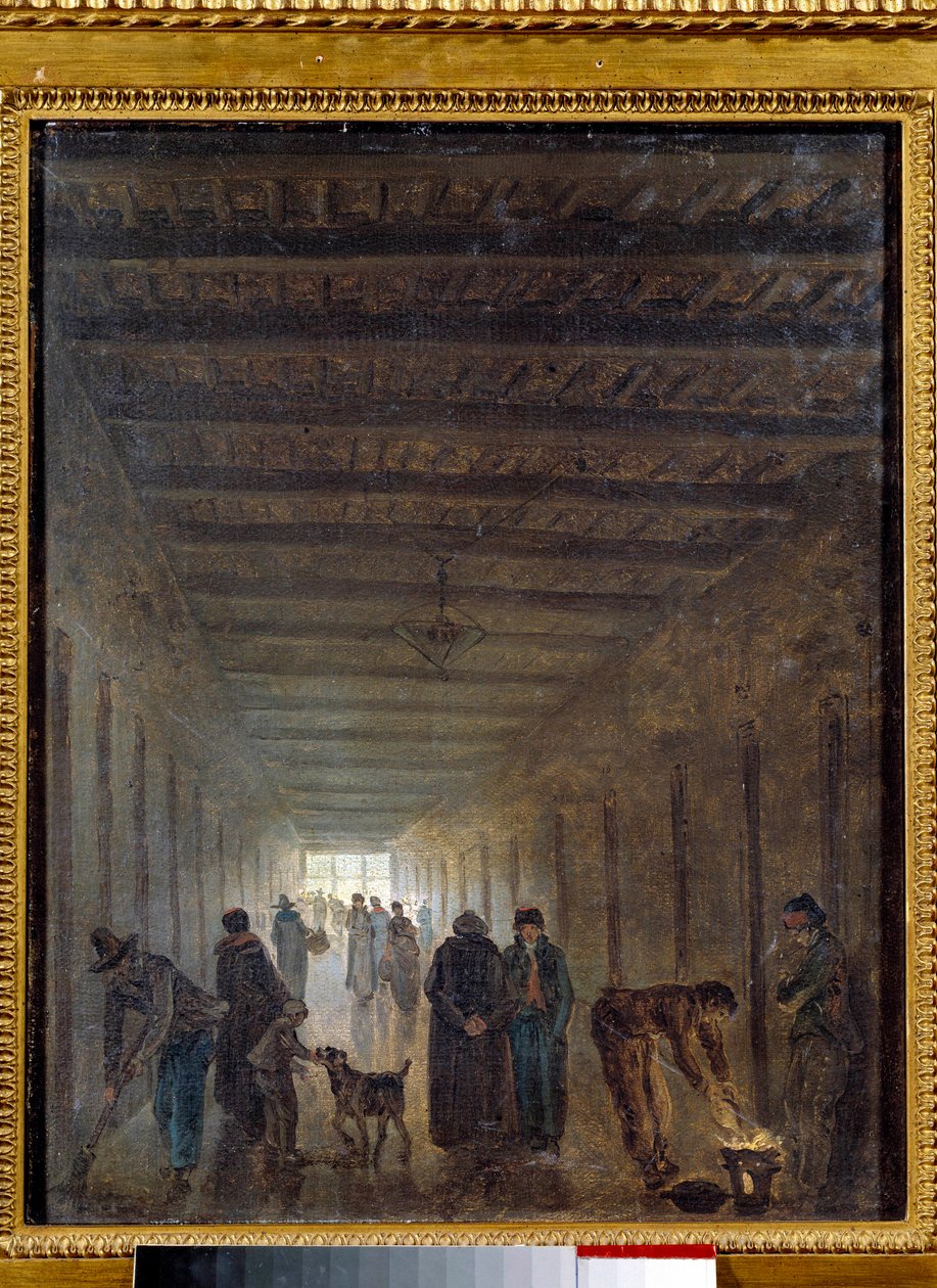 Fransk Revolution: "" Gangene i Saint Lazare-fængslet i 1793"" Maleri af Hubert Robert (1733-1808) 1793 Søn. 0,4x0,32m. Paris, Carnavalet Museum af Hubert Robert