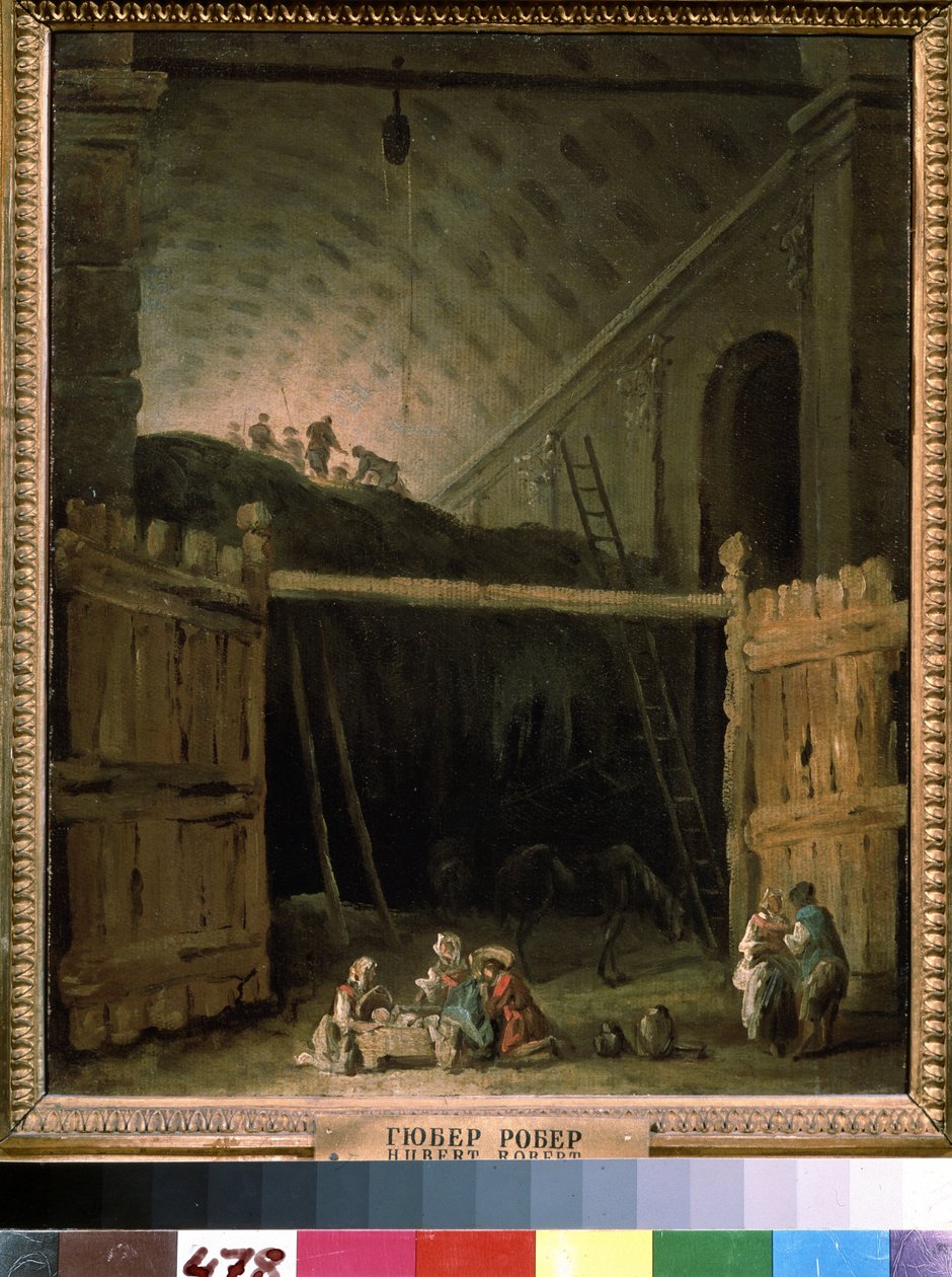 Hølade i en basilika. Maleri af Hubert Robert (1733-1808), olie på lærred, ca. 1790, fransk kunst. State A. Pushkin Museum of Fine Arts, Moskva. af Hubert Robert