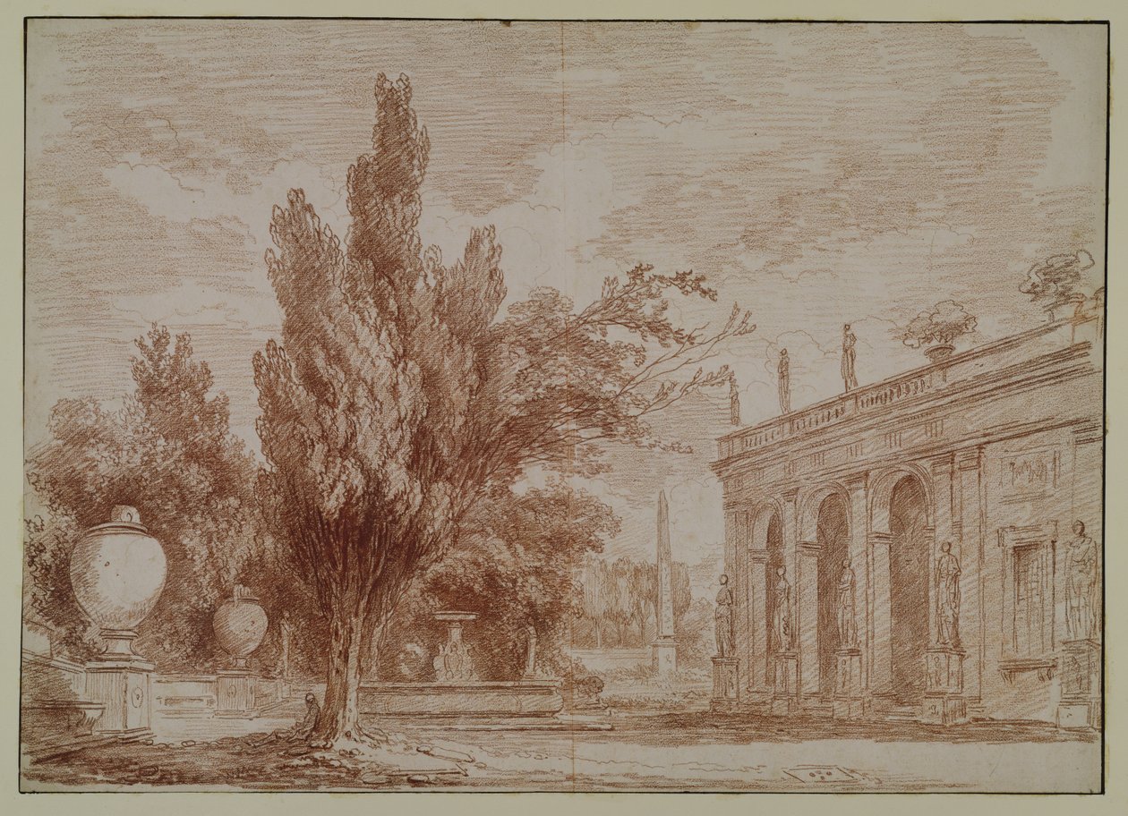 italiensk have af Hubert Robert