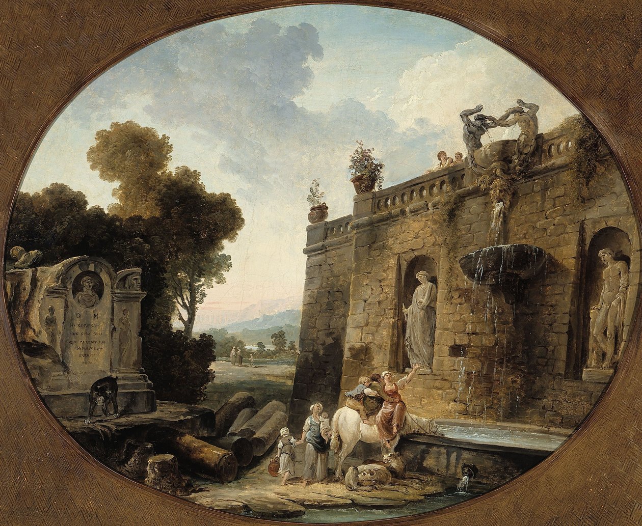 Vandingsstedet af Hubert Robert