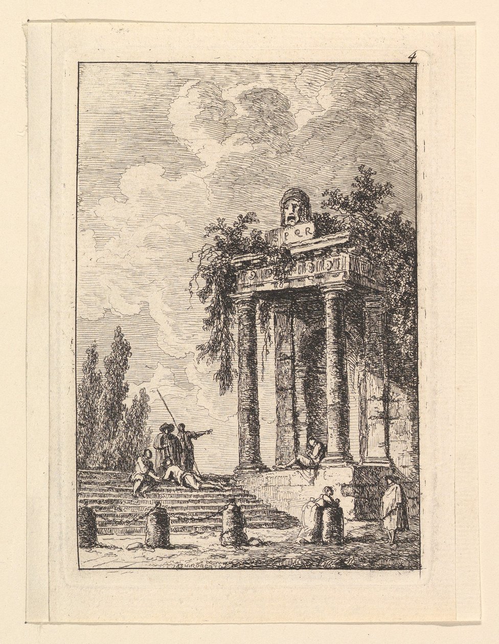 Trappen på Quatre Bornes.n.d. af Hubert Robert