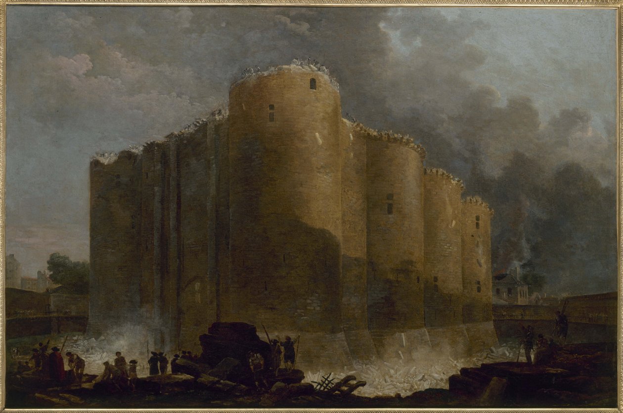 Bastillen i de første dage af dens nedrivning af Hubert Robert