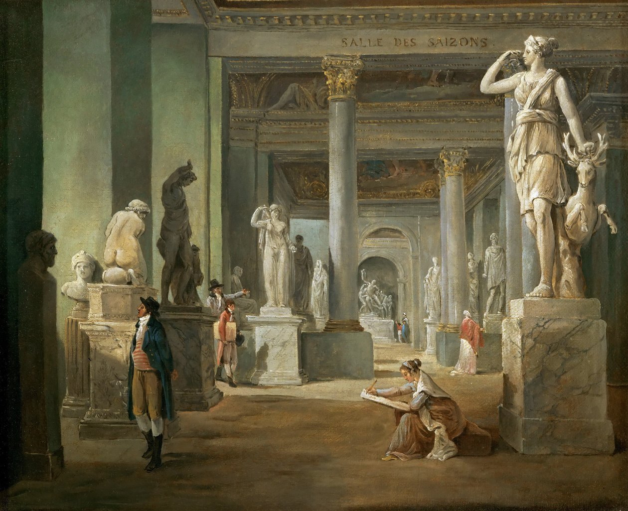 Salle des Saisons på Louvre af Hubert Robert