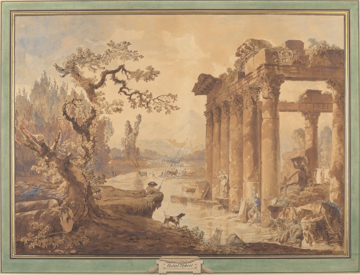 Landskab med ruiner af Hubert Robert