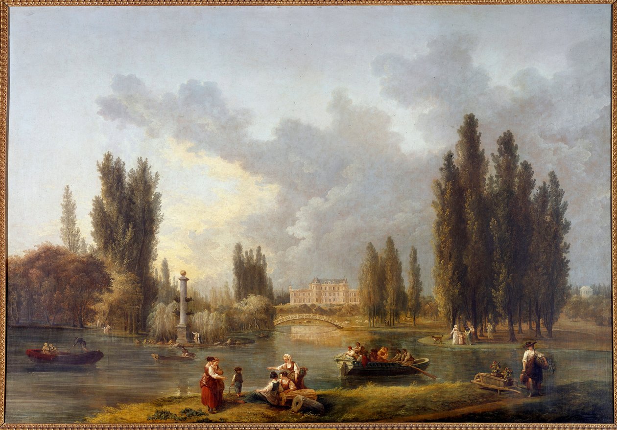 Slottet i Mereville Maleri af Hubert Robert (1733-1808) Sceaux fra det 18. århundrede, museum på øen Frankrig af Hubert Robert